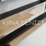 Premium Time Bronze Model Üçlü Set Aynalı Saatli Niş Takımı-38