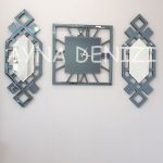 Deluxe Time Smoked Model Üçlü Set Aynalı Saatli Niş Takımı-3