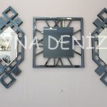 Deluxe Time Smoked Model Üçlü Set Aynalı Saatli Niş Takımı-4