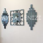 Perfect Time Smoked Model Üçlü Set Aynalı Saatli Niş Takımı-6