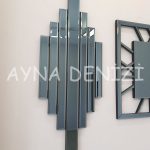 Perfect Time Smoked Model Üçlü Set Aynalı Saatli Niş Takımı-9