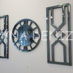 Special Future Smoked Model Üçlü Set Aynalı Saatli Niş Takımı-11