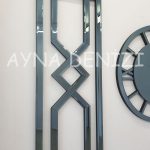 Special Future Smoked Model Üçlü Set Aynalı Saatli Niş Takımı-13