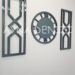 Special Future Smoked Model Üçlü Set Aynalı Saatli Niş Takımı-2