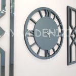 Special Future Smoked Model Üçlü Set Aynalı Saatli Niş Takımı-22