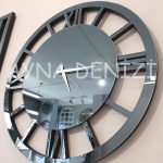 Special Future Smoked Model Üçlü Set Aynalı Saatli Niş Takımı-24