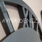 Special Future Smoked Model Üçlü Set Aynalı Saatli Niş Takımı-25