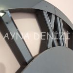 Special Future Smoked Model Üçlü Set Aynalı Saatli Niş Takımı-31