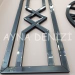 Special Future Smoked Model Üçlü Set Aynalı Saatli Niş Takımı-33