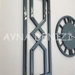 Special Future Smoked Model Üçlü Set Aynalı Saatli Niş Takımı-36