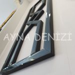 Special Future Smoked Model Üçlü Set Aynalı Saatli Niş Takımı-43