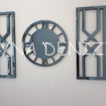 Special Future Smoked Model Üçlü Set Aynalı Saatli Niş Takımı-6