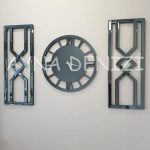 Special Future Smoked Model Üçlü Set Aynalı Saatli Niş Takımı-9