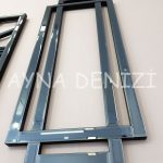 Stylish Time Smoked Model Üçlü Set Aynalı Saatli Niş Takımı-37