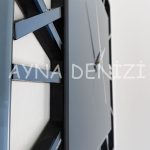 Time Smoked Model Füme Renk Dekoratif Aynalı Duvar Saati-38