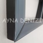 Time Smoked Model Füme Renk Dekoratif Aynalı Duvar Saati-46