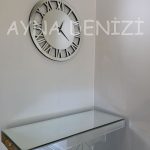 When Roma Silver Model Gümüş Renk Dekoratif Aynalı Duvar Saati-16