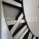 When Roma Silver Model Gümüş Renk Dekoratif Aynalı Duvar Saati-29
