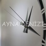 When Roma Silver Model Gümüş Renk Dekoratif Aynalı Duvar Saati-31