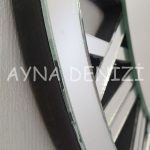 When Roma Silver Model Gümüş Renk Dekoratif Aynalı Duvar Saati-48