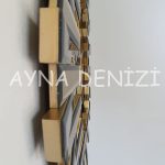 Güneş Twins Golden Jet Black Model Altın Siyah Renk Dekoratif Aynalı Duvar Saati-24