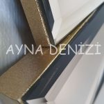 Güneş Twins Golden Jet Black Model Altın Siyah Renk Dekoratif Aynalı Duvar Saati-41
