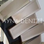 Güneş Twins Golden Jet Black Model Altın Siyah Renk Dekoratif Aynalı Duvar Saati-45