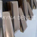Güneş Twins Golden Jet Black Model Altın Siyah Renk Dekoratif Aynalı Duvar Saati-46
