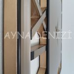 Time Golden Model Bronz Renk Dekoratif Aynalı Duvar Saati-43