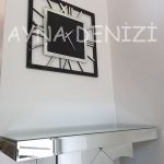 Time Silver Black Model Gümüş Siyah Renk Dekoratif Aynalı Duvar Saati-18
