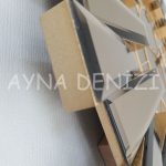 Güneş Twins Gold Bronze Model Altın Bronz Renk Dekoratif Aynalı Duvar Saati-36