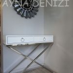Güneş Twins Smoked Latin Black Model Gümüş Siyah Renk Dekoratif Aynalı Duvar Saati-19
