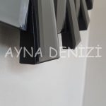 Güneş Twins Smoked Latin Black Model Gümüş Siyah Renk Dekoratif Aynalı Duvar Saati-33