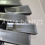 Güneş Twins Smoked Latin Black Model Gümüş Siyah Renk Dekoratif Aynalı Duvar Saati-40