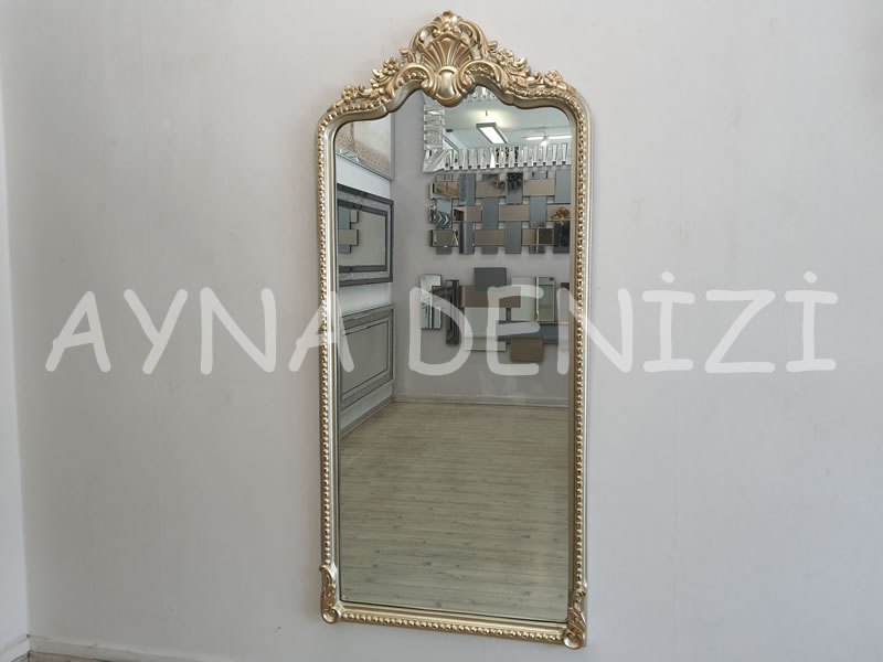 Princess Great Shiny Gold Model Platin Altın Renk Boy Aynası