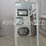 Princess Aging White Model Eskitme Beyaz Renk Ayaklı Boy Aynası-17
