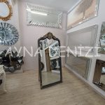 Princess Anthracite Gold Model Antrasit Altın Renk Ayaklı Boy Aynası-13