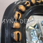 Princess Anthracite Gold Model Antrasit Altın Renk Ayaklı Boy Aynası-44