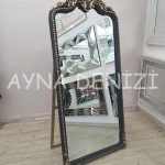 Princess Anthracite Gold Model Antrasit Altın Renk Ayaklı Boy Aynası-5