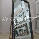 Princess Anthracite Gold Model Antrasit Altın Renk Ayaklı Boy Aynası-8