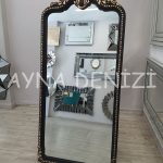 Princess Black Gold Model Siyah Altın Renk Ayaklı Boy Aynası-12