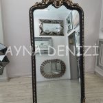 Princess Black Gold Model Siyah Altın Renk Ayaklı Boy Aynası-14
