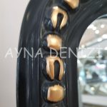Princess Black Gold Model Siyah Altın Renk Ayaklı Boy Aynası-32