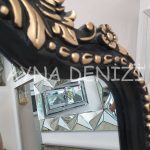Princess Black Gold Model Siyah Altın Renk Ayaklı Boy Aynası-34