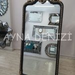 Princess Black Gold Model Siyah Altın Renk Ayaklı Boy Aynası-7