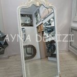 Princess White Gold Model Beyaz Altın Renk Ayaklı Boy Aynası-13