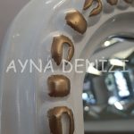 Princess White Gold Model Beyaz Altın Renk Ayaklı Boy Aynası-26