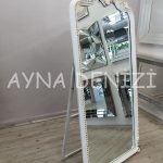 Princess White Gold Model Beyaz Altın Renk Ayaklı Boy Aynası-4