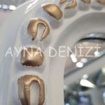 Princess White Gold Model Beyaz Altın Renk Ayaklı Boy Aynası-44