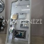 Princess White Model Beyaz Renk Ayaklı Boy Aynası-12